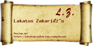 Lakatos Zakariás névjegykártya